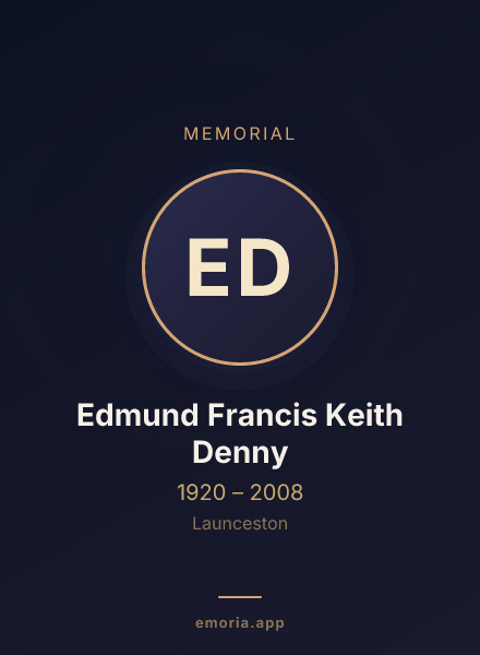 Memorial portrait of Edmund Francis Keith Denny