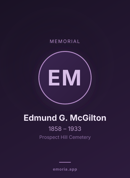 Memorial portrait of Edmund G. McGilton