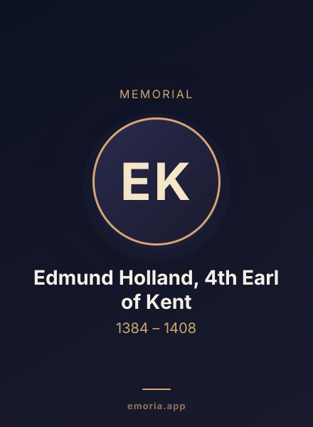 Memorial portrait of Edmund Holland, 4th Earl of Kent
