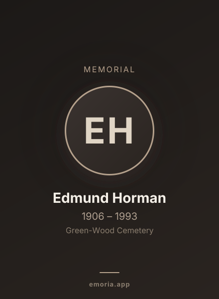 Memorial portrait of Edmund Horman