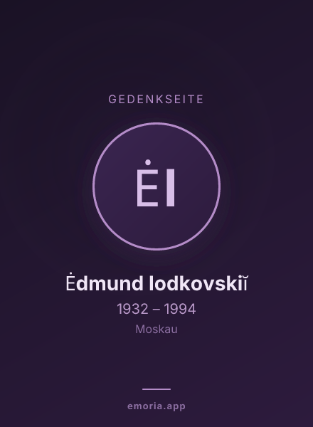 Gedenkportrait von Ėdmund Iodkovskiĭ
