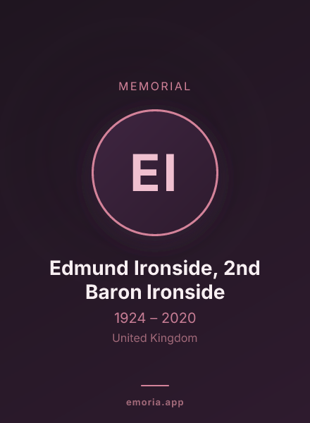 Memorial portrait of Edmund Ironside, 2nd Baron Ironside