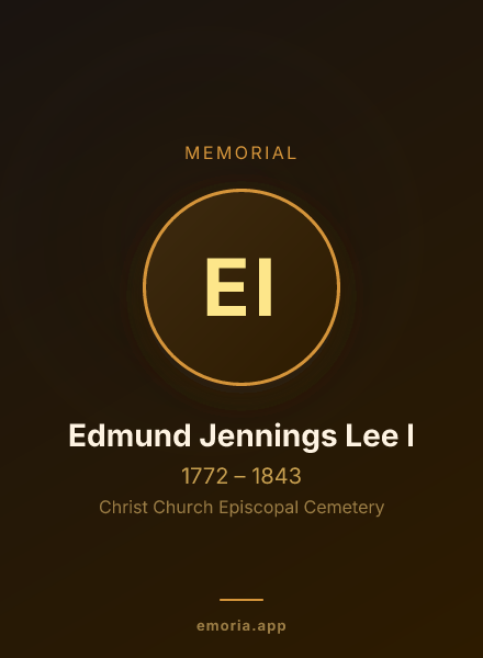Memorial portrait of Edmund Jennings Lee I