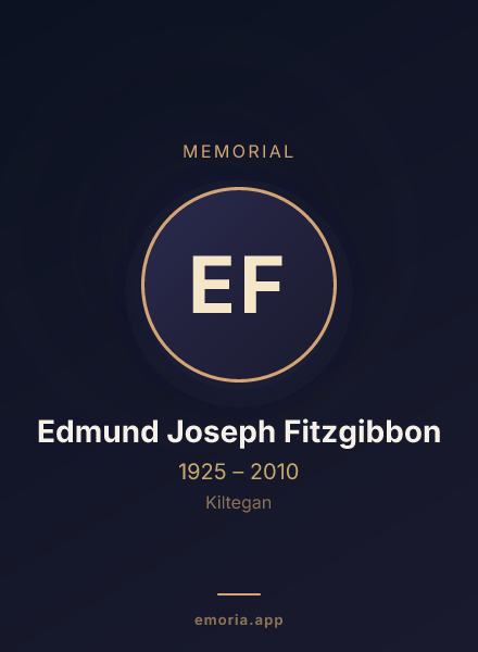 Memorial portrait of Edmund Joseph Fitzgibbon