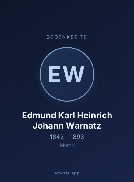 Gedenkportrait von Edmund Karl Heinrich Johann Warnatz