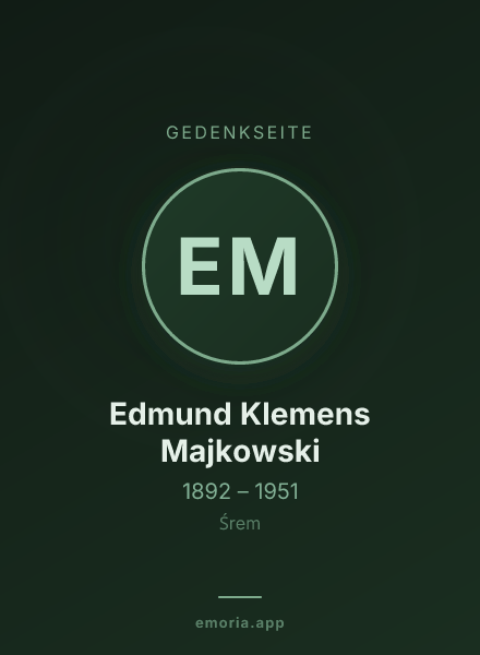 Gedenkportrait von Edmund Klemens Majkowski
