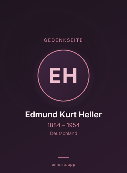 Gedenkportrait von Edmund Kurt Heller