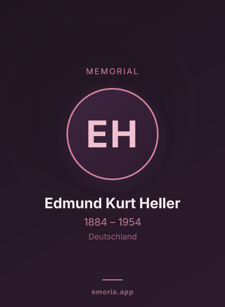 Memorial portrait of Edmund Kurt Heller