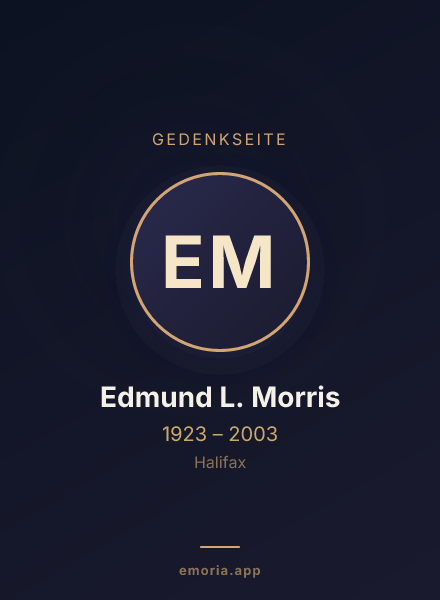 Gedenkportrait von Edmund L. Morris