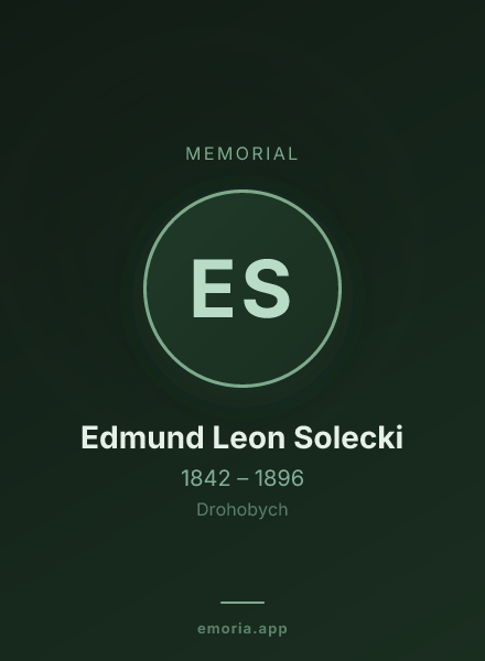 Memorial portrait of Edmund Leon Solecki