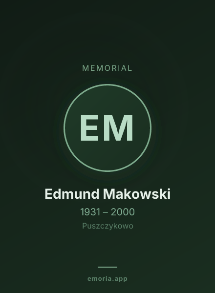 Memorial portrait of Edmund Makowski
