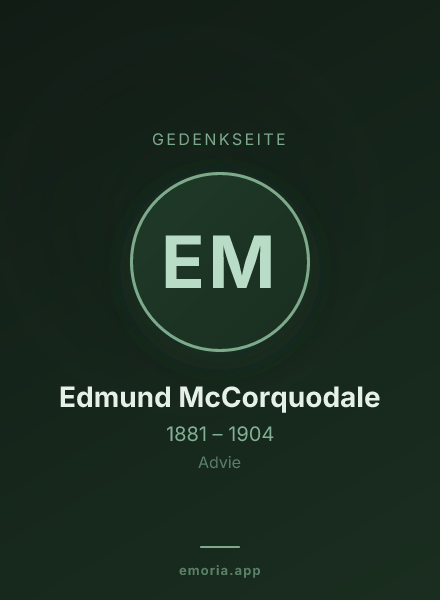 Gedenkportrait von Edmund McCorquodale