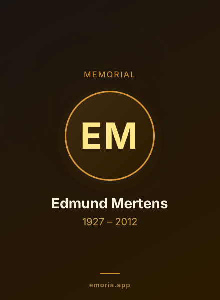Memorial portrait of Edmund Mertens