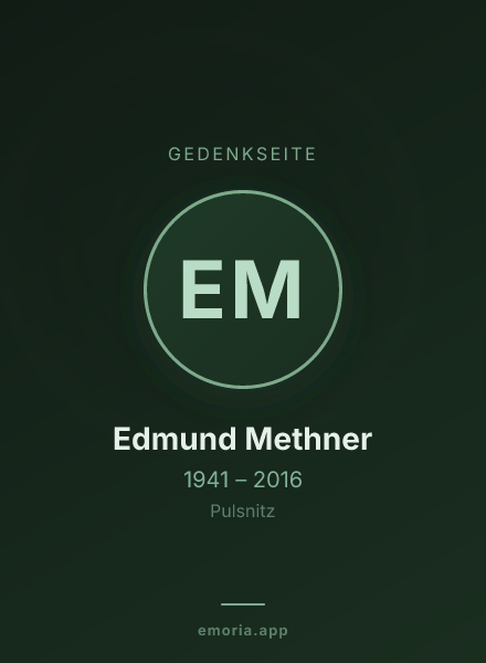 Gedenkportrait von Edmund Methner