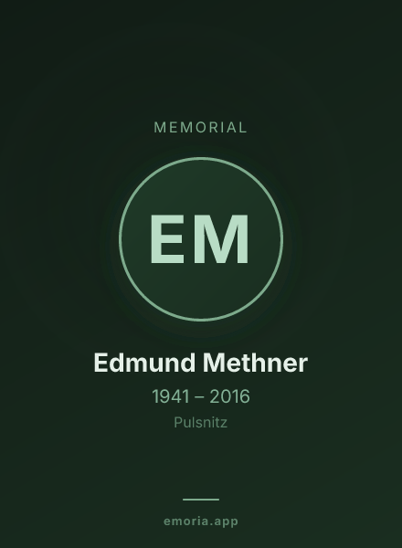 Memorial portrait of Edmund Methner