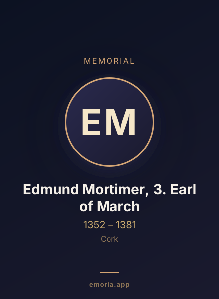 Memorial portrait of Edmund Mortimer, 3. Earl of March