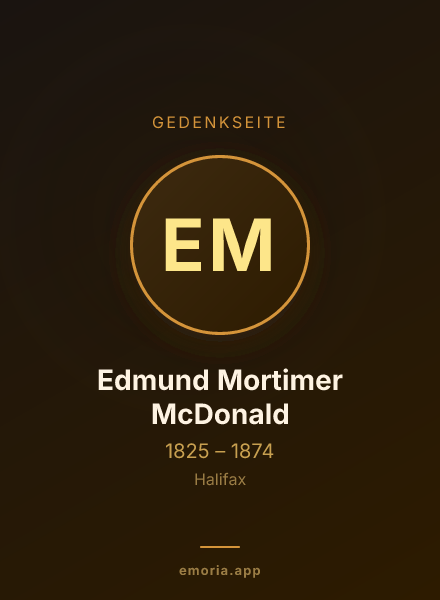 Gedenkportrait von Edmund Mortimer McDonald