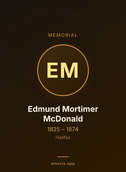 Memorial portrait of Edmund Mortimer McDonald