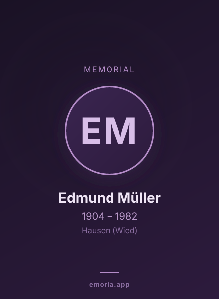 Memorial portrait of Edmund Müller