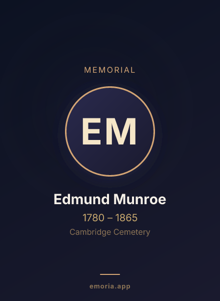 Memorial portrait of Edmund Munroe