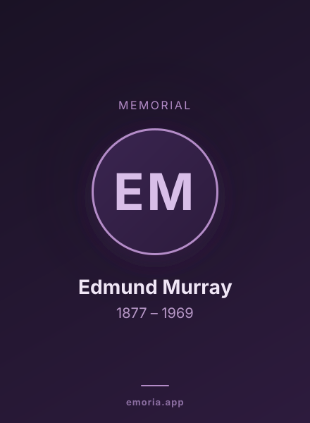 Memorial portrait of Edmund Murray