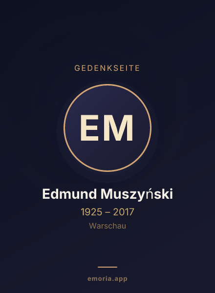 Gedenkportrait von Edmund Muszyński