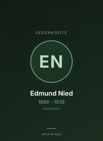 Gedenkportrait von Edmund Nied