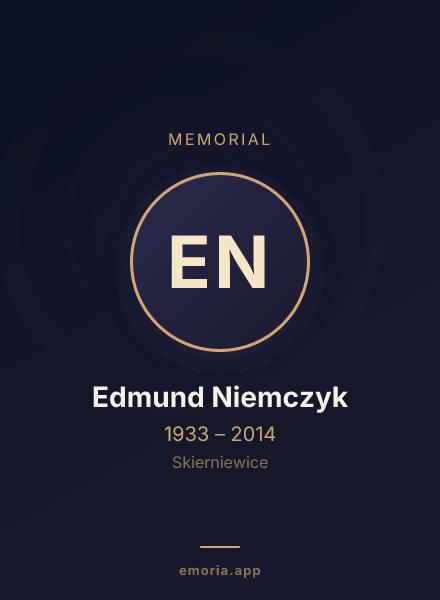 Memorial portrait of Edmund Niemczyk