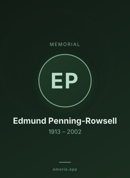 Memorial portrait of Edmund Penning-Rowsell