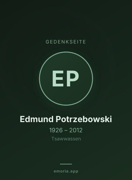 Gedenkportrait von Edmund Potrzebowski