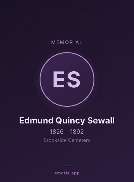Memorial portrait of Edmund Quincy Sewall