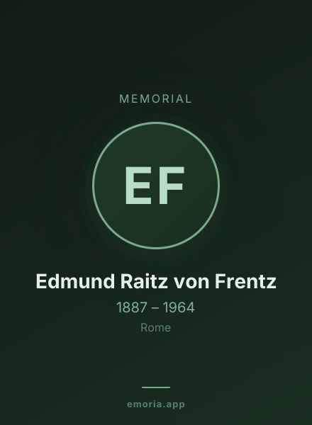 Memorial portrait of Edmund Raitz von Frentz