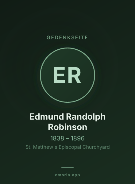 Gedenkportrait von Edmund Randolph Robinson
