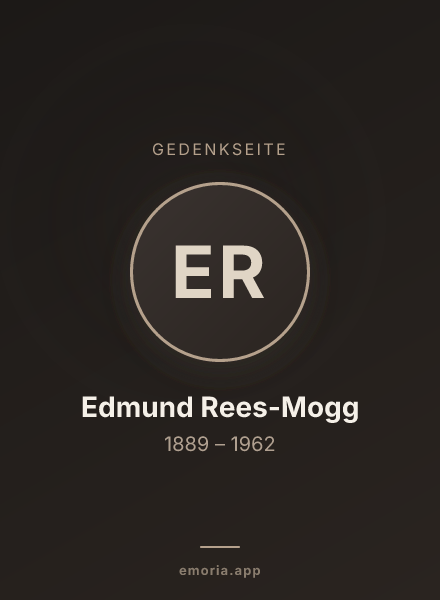Gedenkportrait von Edmund Rees-Mogg