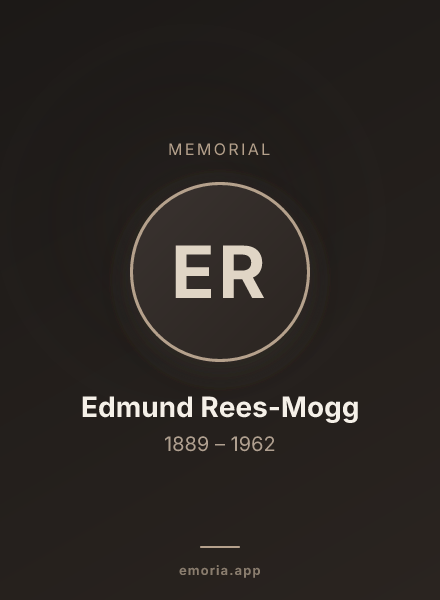 Memorial portrait of Edmund Rees-Mogg