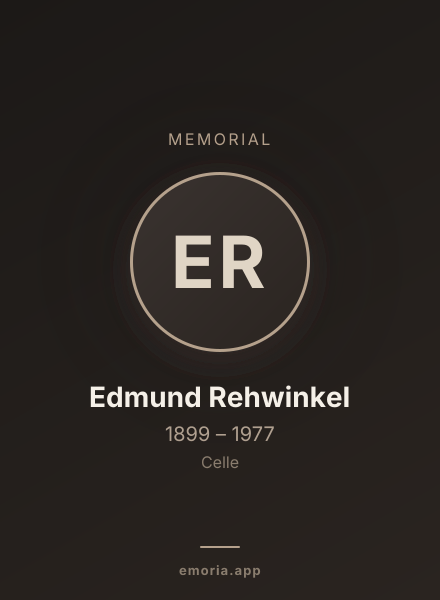 Memorial portrait of Edmund Rehwinkel
