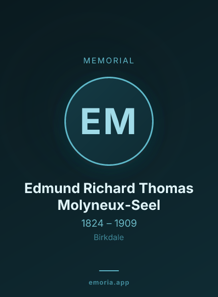 Memorial portrait of Edmund Richard Thomas Molyneux-Seel