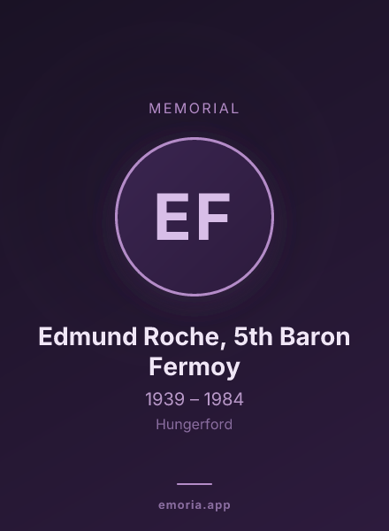 Memorial portrait of Edmund Roche, 5th Baron Fermoy