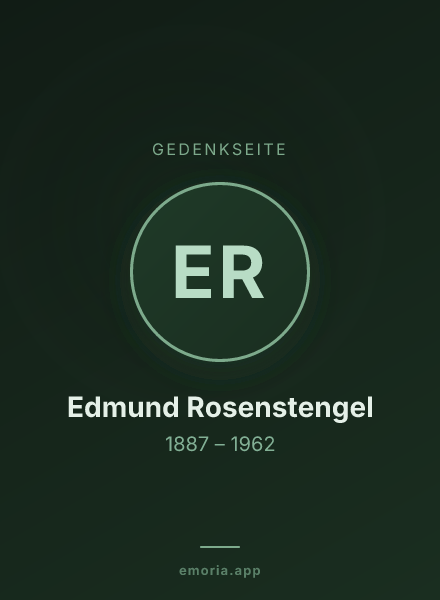Gedenkportrait von Edmund Rosenstengel