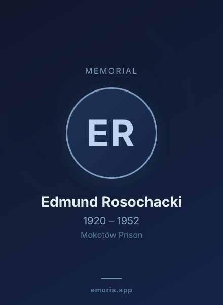 Memorial portrait of Edmund Rosochacki