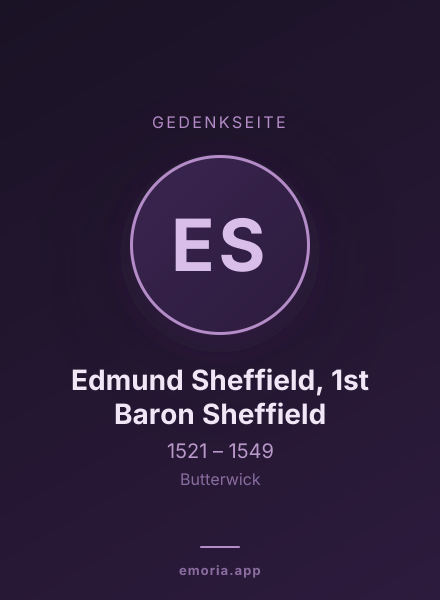 Gedenkportrait von Edmund Sheffield, 1st Baron Sheffield