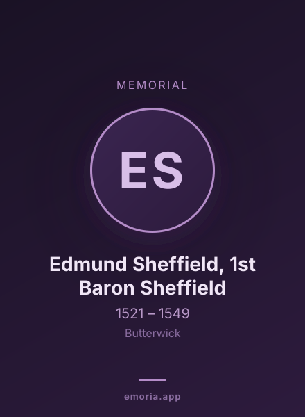 Memorial portrait of Edmund Sheffield, 1st Baron Sheffield