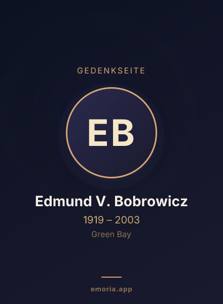 Gedenkportrait von Edmund V. Bobrowicz
