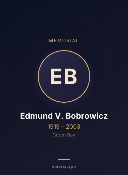 Memorial portrait of Edmund V. Bobrowicz