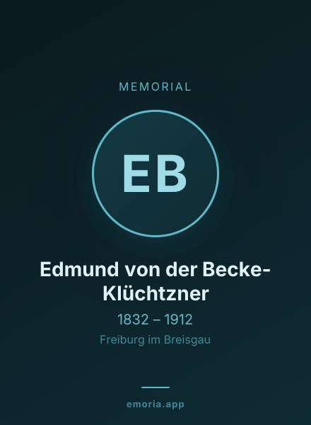 Memorial portrait of Edmund von der Becke-Klüchtzner