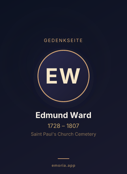Gedenkportrait von Edmund Ward