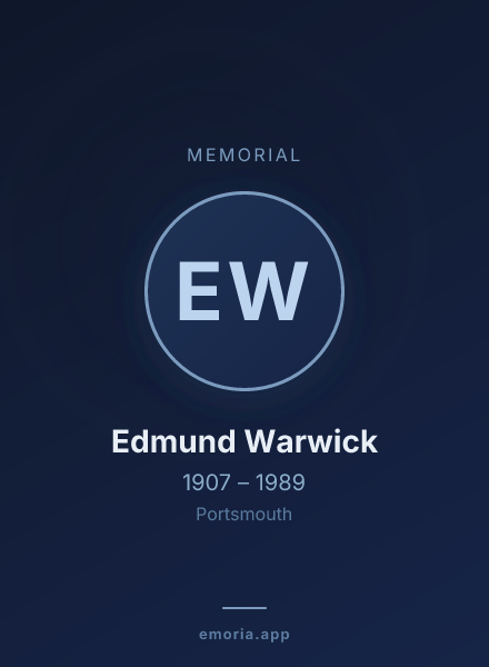 Memorial portrait of Edmund Warwick