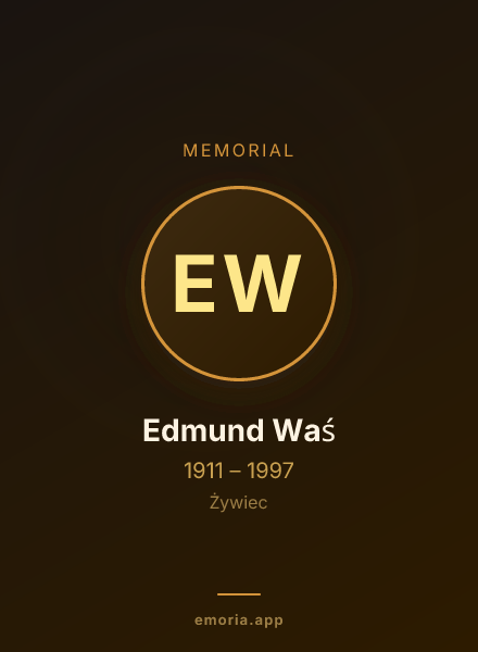 Memorial portrait of Edmund Waś