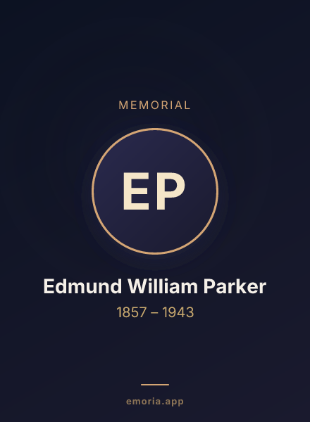 Memorial portrait of Edmund William Parker