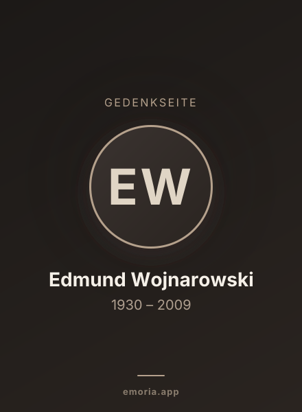 Gedenkportrait von Edmund Wojnarowski